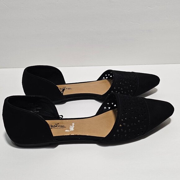 New Women’s Self Esteem Black Pointy Flats 8.5 - Picture 4 of 7